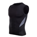 Mens Sports Training T-shirt Casual Sleeveless Vest Perspiration Wicking Tights