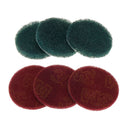 6pcs 100mm 4 Inch Round Fiber Polishing Pad with Self-adhesive Disc Sanding Wheel