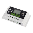 20A 12V/24V LCD Display PWM Solar Panel Charging Controller Li-ion &  Lead Acid Battery Compatible USB DC Backlight Display