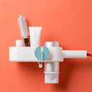 Jordan&Judy Multi-function Plastic Hair Dryer Rack No Drilling Hole Toilet Bathroom Storage Rack