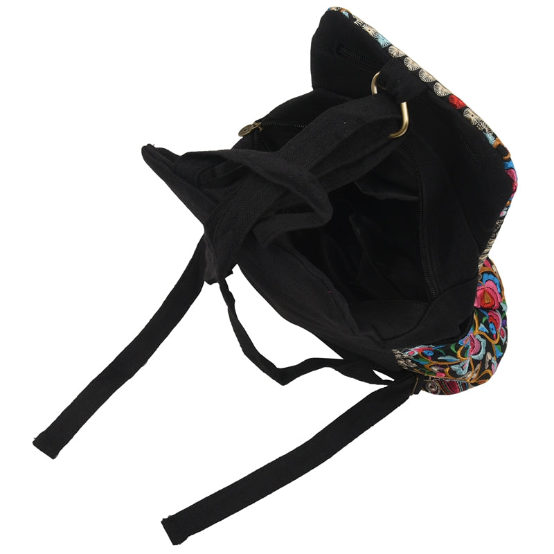 canvas embroidery Ethnic backpack women handmade flower Embroidered Bag Tra Q5U7