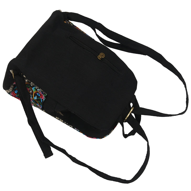 canvas embroidery Ethnic backpack women handmade flower Embroidered Bag Tra Q5U7