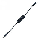 30cm Light Switch On Off with Female Male Power Cable 5.5x2.1mm DC Connector Jack Wire Switch for CCTV LED Strip Light