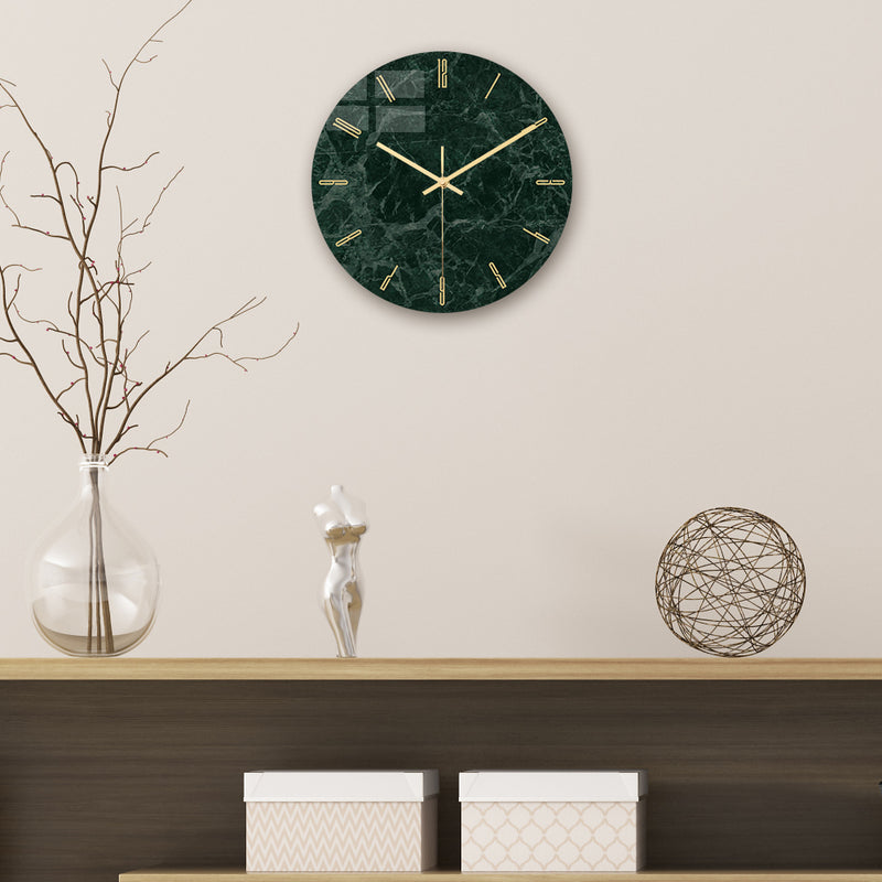 Loskii CC003 Creative Marble Pattern Wall Clock Mute Wall Clock Quartz Wall Clock For Home Office Decorations