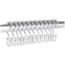 12 Pcs Chrome Rust Proof Iron chrome plating Double Glide Shower Curtain Ri