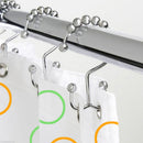 12 Pcs Chrome Rust Proof Iron chrome plating Double Glide Shower Curtain Ri