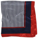 5X(Satin Silk Square Scarf Women Four Seasons Occupation Stripe Silk Satin Y8P8)