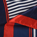 5X(Satin Silk Square Scarf Women Four Seasons Occupation Stripe Silk Satin Y8P8)