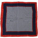 5X(Satin Silk Square Scarf Women Four Seasons Occupation Stripe Silk Satin Y8P8)