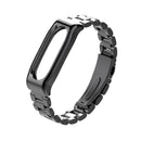 Mijobs Classic Three-bead Wristband Replacement Metal Watch Band for Xiaomi mi band 2 Smart Watch