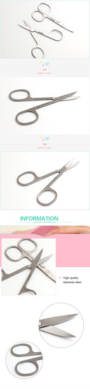 Stainless Steel Manicure Scissors Cutter Eyebrow Scissor Eyebrow Trimmer Eyebrow Eyelashes Nose Hair Scissor Nail Makeup