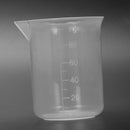2 Pcs 100mL/3.4oZ Clear Plastic Graduated Measuring Beaker Cup for Lab Q3C9