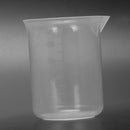 2 Pcs 100mL/3.4oZ Clear Plastic Graduated Measuring Beaker Cup for Lab Q3C9