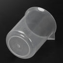 2 Pcs 100mL/3.4oZ Clear Plastic Graduated Measuring Beaker Cup for Lab Q3C9