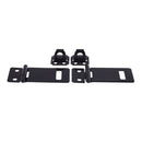 2 Set Door Safety Lock Black Metal Padlock Hasp Staple Set 50mm Long F6J7