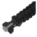Parachute Cord Survival Bracelet with Whistle Compass (black) O4H8