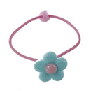 10pcs Elastic Ponytail Holders Flower Rubber Bands - 5 Colors Q3Z3