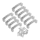 Pack of 10 Europe Style Square Clear Crystal Rhinestone Furniture Door Ward