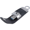 Black USB3.0 Business Leather Flash Drive Memory Stick U-Disk (16GB) L4V5