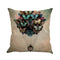 Romantic Beautiful Pillow Cover Butterflies Cotton Linen Cushion Cover Pillow Case