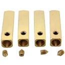 4pcs luxury metal aglet shoelace screw replacement color: Golden B9Z8