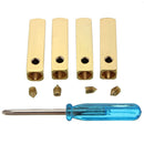 4pcs luxury metal aglet shoelace screw replacement color: Golden B9Z8
