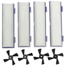 4 Side Brush 4-Arm + 4 Replace Filter For Hepa Neato Botvac70e 75 80 85 Cle M4J3