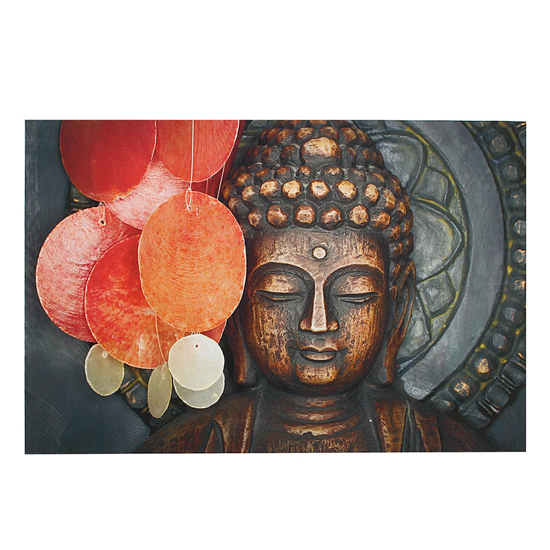 HD Statue Meditation Painting Print on Cambric Home Room Wall Sticker Art Decor