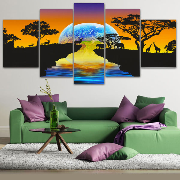 5Pcs Set Star Modern Canvas Print Paintings Unframed Wall Art Pictures Home Decor
