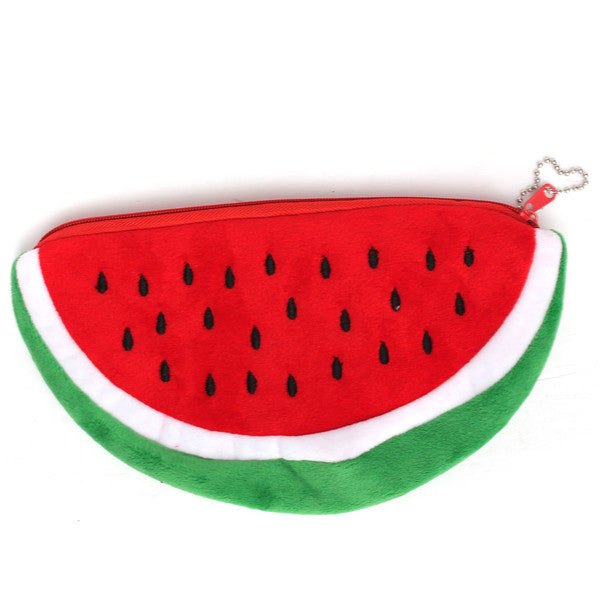 Big Volume Watermelon Kids Pen Pencil Bag Case Gift Pendant Cosmetics Purse Wallet Holder Pouch