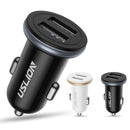 Uslion 2.1A LED Lighting Dual USB Quick Charging USB Car Charger For iPhone XS 11 Pro Huawei P30 Pro Mate 30 5G Xiaomi Mi9 9Pro Redmi K20 Pro K30 S10+ Note