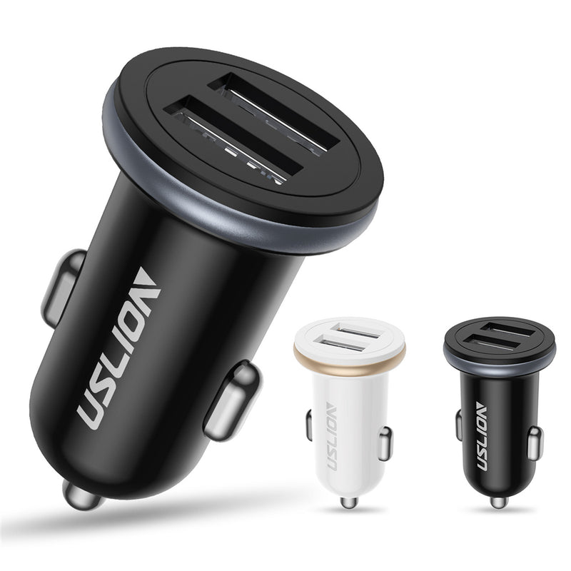 Uslion 2.1A LED Lighting Dual USB Quick Charging USB Car Charger For iPhone XS 11 Pro Huawei P30 Pro Mate 30 5G Xiaomi Mi9 9Pro Redmi K20 Pro K30 S10+ Note