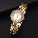 Fashion Leaf Design Hollow Stainless Steel Strap Ladies Dress Women Quartz Watch