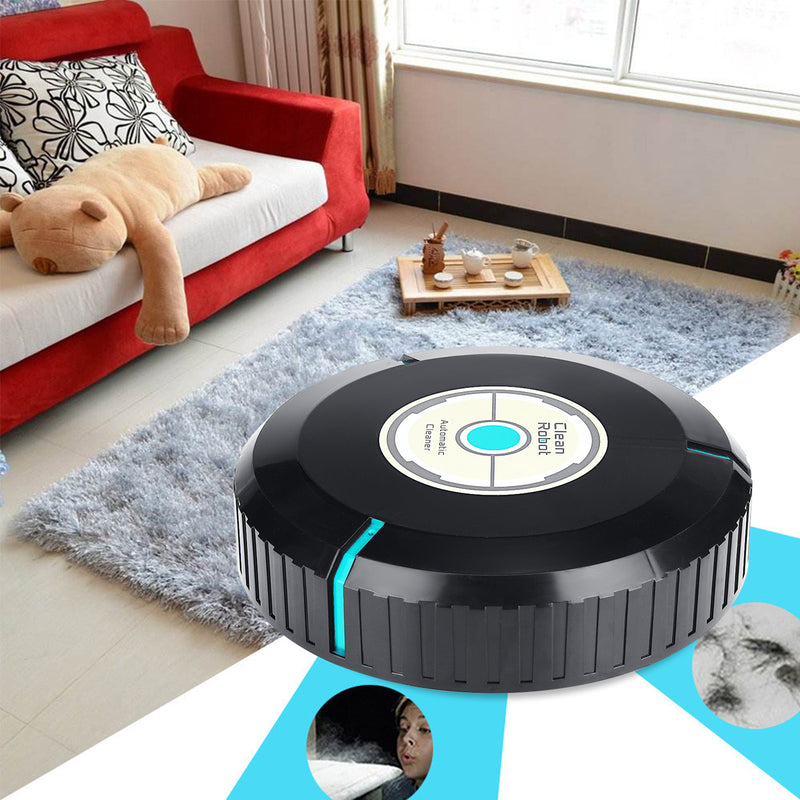 Smart Rechargeable Automatic Robot Floor Cleaner Dust Sweeper Home Vacuum Clean w/ 20 Paper