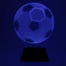3D Bulbing Football Soccer Night 7 Multicolor Changeing LED Desk Table Light Lamp