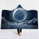 150x200CM 3D Colorful Printed Hooded Blankets Warm Wearable Plush Mats Thick Nap