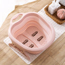 Folding Foot Spa Relaxing Bath Soaking Pedicure Basin Tired Sore Feet Massager