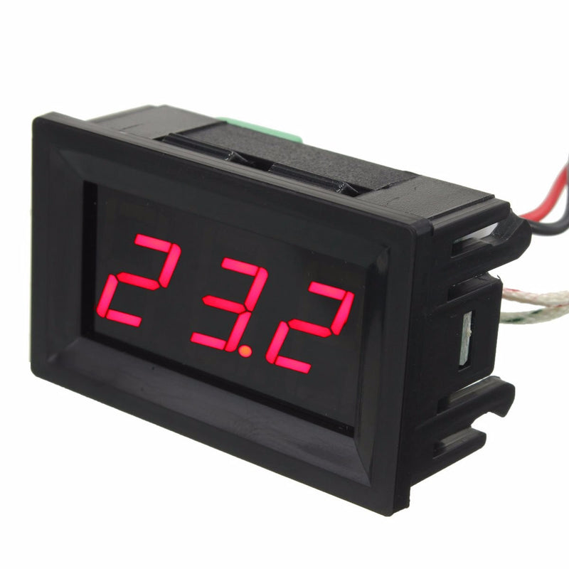 Red LED DC 12V Digital Thermocouple Thermometer Temperature meter 0~999C with Probe
