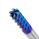 Drillpro 6 Flutes Nano Blue Coated Milling Cutter HRC65 6/8/10/12mm Carbide End Mill