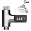 Loskii LW-101 LED Display Home Water Shower Thermometer Flow Self-Generating Electricity Water Temperture Mete