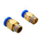 1.75mm/3mm Brass Pneumatic Connector Quick Joint For 3D Printer J-head Remote Extruder