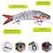 ZANLURE 6PC Fishing Lure 8 Segments Hard Bait 13cm/19g Artificial Lifelike Swimbait with Hook Pike