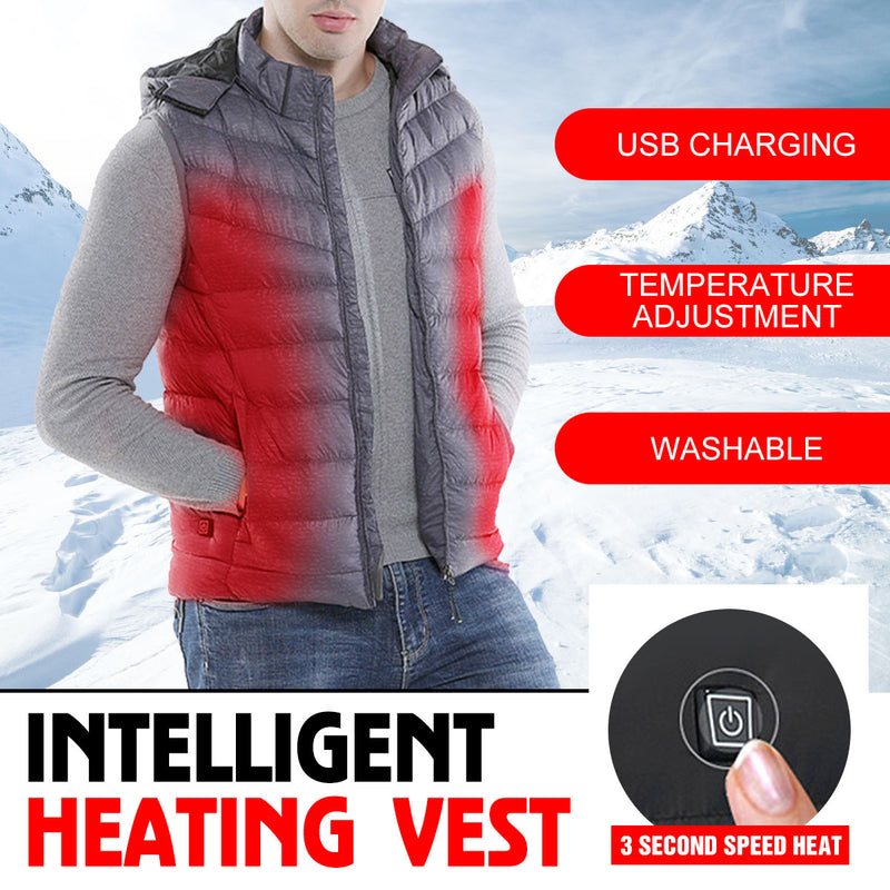 Electric USB Heated Winter Warm Up Vest Men & Women Heating Coat Motorcycle Jacket Clothing