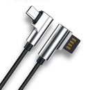 Bakeey 2.4A Reversible Double 90 Degree Micro USB Braided Fast Charging Data Cable For Phone Tablet