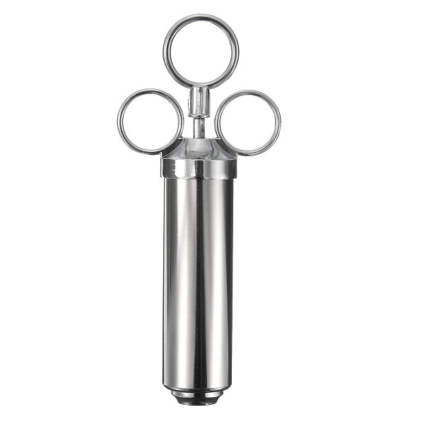 2 Ounce Stainless Steel Flavor Injector Syringe Needle Marinade