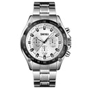 SKMEI 1366 Business Stainless Steel Waterproof Analog Quartz Watch Men Wristwatch