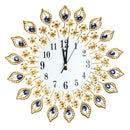 38x38cm Iron Art Gold Wall Clock European Style Quartz Wall Clock For Living-room Bedroom Office
