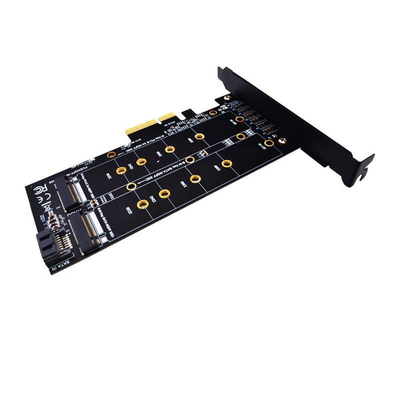 ITHOO PCENGFF-N05 PCI-E 4X to M.2 Key M+B Interface NVME M.2 SSD PCI-E Expansion Card 10Gbps for Desktop Computer