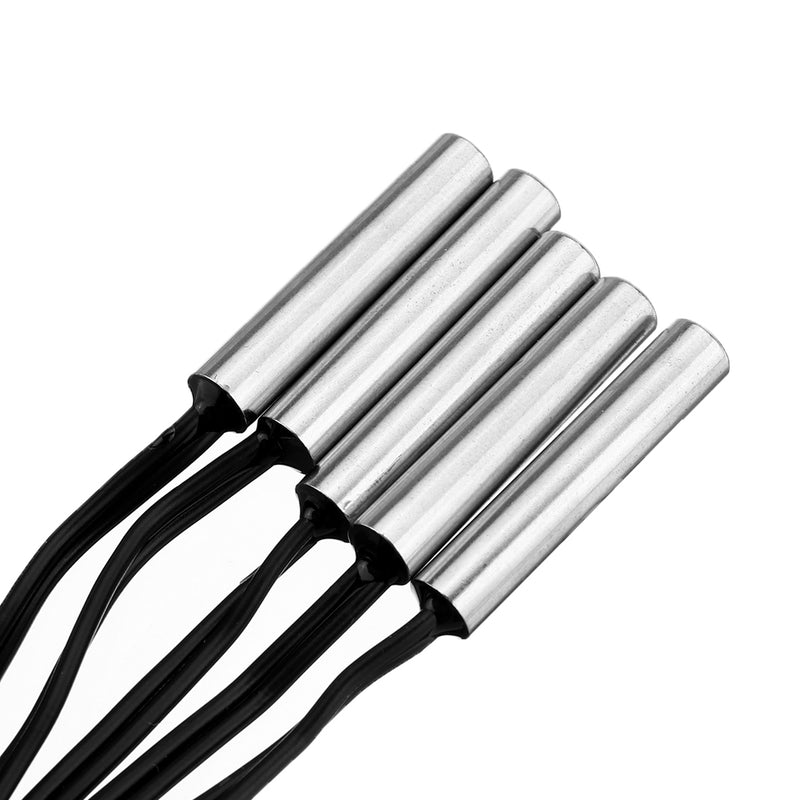 5pcs 10KOhm 1% 3435 0.5M NTC Thermistor Accuracy Temperature Sensor Cable Cylinder Probe High Sensitivity Temperature Sensor Wire