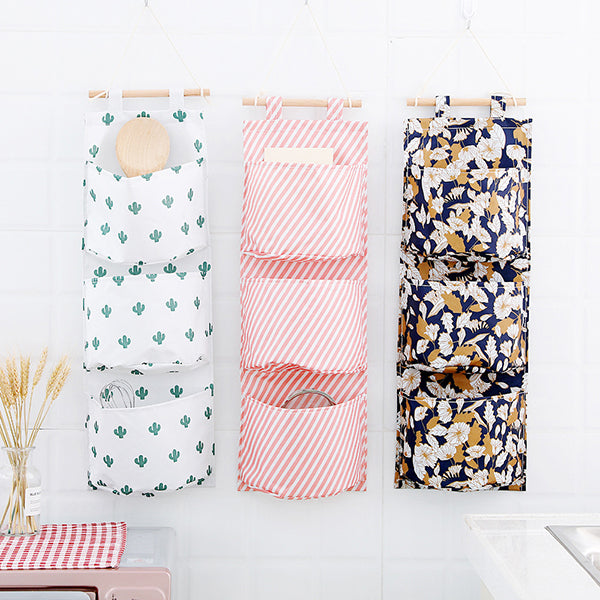 Fancy Oxford Cloth Storage Bag Door Hanging Multi-Layer Storage Bag